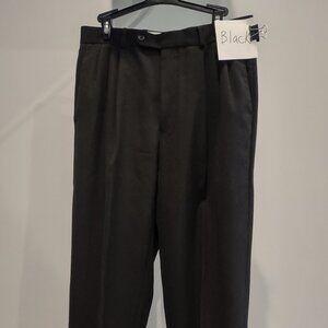 Paul Dione black, cuffed, pleated Pants (32 in waist)